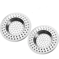 Zimtky Edelstahl Küchenspüle Siebstopfen, Standard-Sieb Abflussschutz Haar-/Lebensmittelfänger für Badezimmer, Küche, Dusche (Außendurchmesser 7,7 cm, Innendurchmesser 4,5 cm, 2 Stück)
