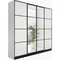 KIER FURNITURE EDEN v2 Kleiderschrank 206,4x205x39cm, 4 Türen, Weiß