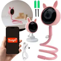 Sarcia.eu Mary's Babyphone mit Kamera im Kaninchen-Design, WiFi, TUYA-App, Bewegungserkennung, Schlaflieder.