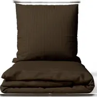 Leonado vicenti Satin Bettwäsche 200x220 cm 100% Baumwolle Damast Braun mit Reißverschluss