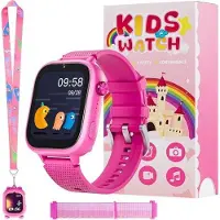 Topchances 4G Kinder Smartwatch mit GPS und Anrufe, Armbanduhr Kinder Junge mädchen,mit Video Phone Call, Nachrichten, Schulmodus, SOS, Spiele Funktion,Rot