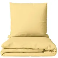 Leonado vicenti Bettwäsche Baumwolle 155x220 + 80x80 cm Einfarbig Uni Beige mit Reißverschluss