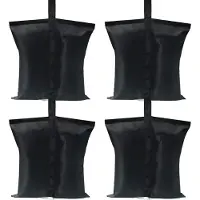 Zimtky Überdachungsgewichte 112 Pfund, Sandsäcke für Pavillonzelte, 4er-Pack (schwarz)