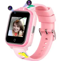 Topchances 4G Smartwatch Kinder mit Videoanruf, Kinder Smartwatch mit GPS, Smart Watch Kinder Uhr Anrufen SOS Schulmodus Spiele Wecker, Geschenke für Mädchen Jungen,Rosa