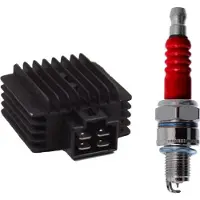 Untimero SPANNUNGSREGLER ZÜNDKERZE Iridium KIT Set für YAMASAKI YM50-8 50ccm 4T