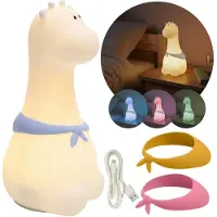 Sarcia.eu Mary's Silikon-LED-Nachtlicht Giraffe, weiches Licht fürs Kinderzimmer, USB-aufladbar, Warmweiß & RGB