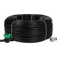 Sarcia.eu Schwarzer Tropfschlauch Rivulis HYDRO 16mm/0,30m/1,2l/h + Gardena Wasserhahnanschluss+Hahnanschluss+Ventil, 250m
