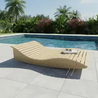 TUGA-Holztech Holzliege Wellenliege Gartenliege Himmelssofa "Pool-Moni" (Fichte) 120cm