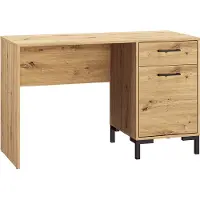 Petits-meubles Schreibtisch Liora mit 1 Schublade und 1 Tür, Holzoptik, 51cm