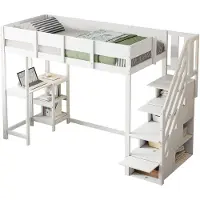 Xkiss Multifunktionales Etagenbett mit Stauraum Hochbett mit Ablage,Bettgestell aus massivem Kiefernholz mit Lattenrost,Bett für Kinder und Jugendliche