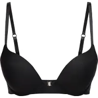 Triumph Push-up-BH "Pure Micro", Damen, Gr. 70, Cup D, schwarz, Microtouch, Obermaterial: 47% Polyamid, 35% Polyester, 18% Elasthan, Basic, BHs Push-up-BH, nahezu unsichtbar, weich, Multiway-Träger