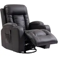 Xdovet Massagesessel mit Wipp-, Liege- & Wärmefunktion, 3 Modi, drehbar, Schwarz