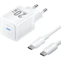 Vention GaN Wall Charger TZ-FEPW0-EU-01/ 1xUSB Type-C + USB Type-C Cable/ 20W
