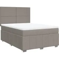 Syfax Boxspringbett mit Matratze Taupe 160x200 cm Stoff