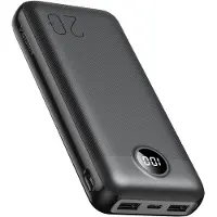 Veger L20 Externes Akku, Fast Charge, 20000 mAh, PowerIQ, LED-Display, Schwarz