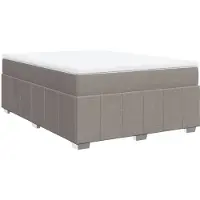 Syfax Boxspringbett mit Matratze Taupe 140x190 cm Stoff