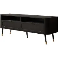 Lookway TV-Schrank SHADOW 2S mit Schubladen, schräge Füße in Schwarz und Gold