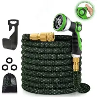 Meoiruery 30 m dehnbarer Gartenschlauch – 3300D – 10 Sprühfunktionen – Grün