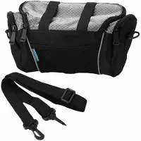 Meoiruery Fahrrad-Kopftasche für Outdoor-Aktivitäten, Fahrrad-Lenkertasche (Silber/Schwarz)