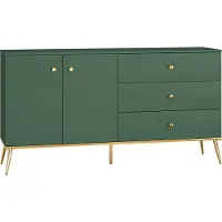 Petits-meubles Buffet Thalia mit 3 Schubladen und 2 Türen, Grün, 160cm