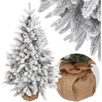 Sarcia.eu Künstlicher Weihnachtsbaum Skandinavische Fichte, dicht, schneebedeckt, im Topf, wie echt 110 cm