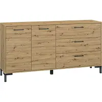 Petits-meubles Buffet Liora mit 3 Schubladen und 2 Türen, Holzoptik, 159cm