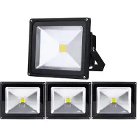Greenmigo 4X 50W LED Lampe Fluter Scheinwerfer IP65 Kaltweiss Schwarz Aluminium Flutlicht Wasserdicht Strahler