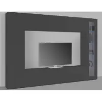 Freiraum Wohnwand >Benevent< (4-teilig) in Anthrazit matt - 260x180x30 (BxHxT)