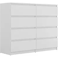 Lookway Moderne Kommode HANA M8 mit Schubladen, Weiß