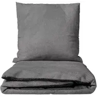 Leonado vicenti Bettwäsche 135x200 cm Fleece Grau Anthrazit Wendeseite Winter warm