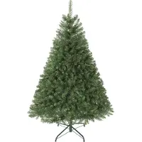 Slyrun Künstlicher Weihnachtsbaum, 150 cm, klappbare Äste, Metallständer, vielseitig, Grün