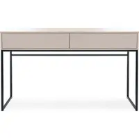 AGMAT-FURNITURE Kommode Genua mit 2 Schubladen, Sideboard in Farbe: Creme, Schrank in Größe: 137 x 83 x 37 cm