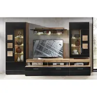 Freiraum Wohnwand Anbauwand Wohnzimmerschrank Schrankwand Mediawand "Sidonia I"