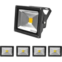 Greenmigo 5pcs 20W LED Fluter,IP65 Wasserdicht Schwarz Kaltweiß 120° LED Außenstrahler Fluter Flutlicht AC 85-265V Tageslichtweiß