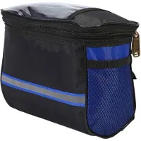 Meoiruery Wasserdichte Outdoor-Fahrrad-Handytasche für den Frontrahmen, Lenkertasche (Blau)