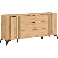 Petits-meubles Buffet Mao mit 3 Schubladen und 2 Türen, Holzoptik, 180cm