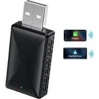Slyrun Kabelloser CarPlay Adapter 2in1 – Original Auto USB auf Wireless, Touch & Lenkrad kompatibel