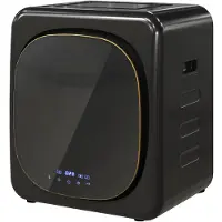 Xkiss Wäschetrockner mit 6 Programm LED-Touchscreen 800W Mini Trockner Wandmontage Ablufttrockner 4 kg bis zu 60℃ Schwarz