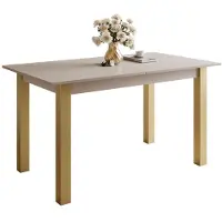 Lookway Ausziehbarer Tisch ARTON GOLD 140 cm, Kaschmir