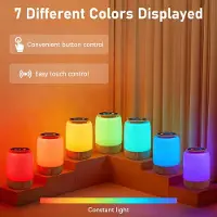 Traumheim Nachtlichter, Nachttischlampe, Nachtlicht, Touch-Bedienung, dimmbar, 7 Farben, 4 Modi, USB-aufladbar, Timer, Countdown-Funktion, LED-Tischleuchte