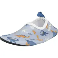 Playshoes Barfuß-Schuh Dino allover in blau | Gr.: 24/25
