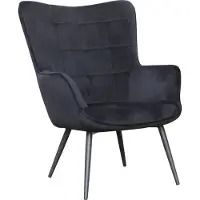 Freiraum Sessel "UTA" aus Samt in schwarz. Abmessungen (BxHxT) 72x97x80 cm