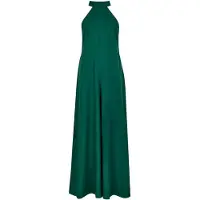 Apricot Jumpsuit "Neckholder-Jumpsuit", Damen, Gr. L (40), N-Gr, grün, gewebt, Obermaterial: 96% LyocellTENCEL LyoT. 4% Leinen LI., Lang, Overalls Jumpsuit, mit weitem Bein
