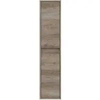 Dmora Wandhängende Badezimmer-Säule, 2 Türen, Nordik-Braun