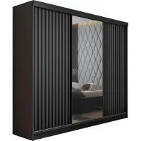 KIER FURNITURE Mehrzweckschrank MALANI 200 - Graphit Anthrazit 200x205x59 cm