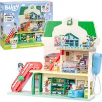 Sarcia.eu Bluey Großes Spiel SET, interaktiver SUPERMARKT, Figuren für Kinder, BEWEGLICHE ELEMENTE 3+