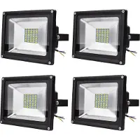 Greenmigo 4pcs 30W LED Strahler Fluter,30W SMD LED Fluter,IP65 Flutlicht Leuchtmittel Baustrahler Scheinwerfer Warmweiß Wandstrahler Außenstahler Leuchtmittel 85-265V AC