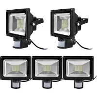 Greenmigo 5pcs 30W LED Strahler mit Bewegungsmelder Warmweiß