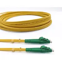 Elfcam - 5 m LWL-Patchkabel LC/APC zu LC/APC OS2 Singlemode Duplex 9/125 µm LSZH Gelb