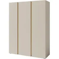 Dein Schlaf 24 KINDERKLEIDERSCHRANK LIBU 01 dreitürig 145/50/195 in Sandbeige / Geölte Eiche